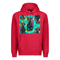 Cardinal Chimpanzee And Banana Premium Hoodie - LillyAllenDesigns