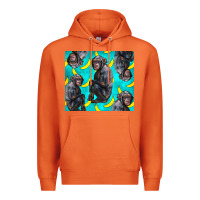 Carrot Chimpanzee And Banana Premium Hoodie - LillyAllenDesigns