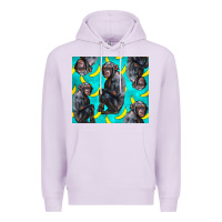 Lilac Chimpanzee And Banana Premium Hoodie - LillyAllenDesigns