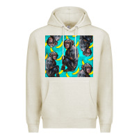 Oatmeal Heather Chimpanzee And Banana Premium Hoodie - LillyAllenDesigns