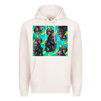 Pale Pink Chimpanzee And Banana Premium Hoodie - LillyAllenDesigns