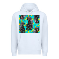 White Chimpanzee And Banana Premium Hoodie - LillyAllenDesigns