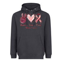 Smoke Peace love cure Uterine Cancer Heavyweight Hoodie - NancyCooperArtShop