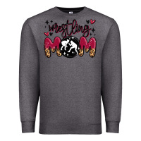 Charcoal Heather wrestling mom Premium Sweatshirt - MaliasSmallBusiness