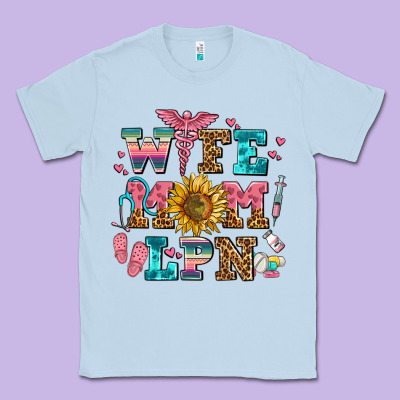Wife Mom Lpn Classic Tee Designed By Adodesignshop