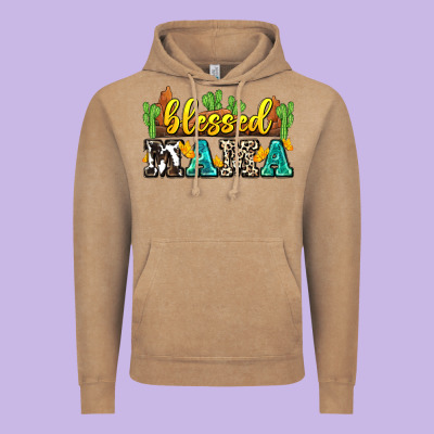 Blessed Mama Vintage Hoodie Designed By Zillion Design Studio