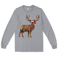 Heather Grey reindeer Long Sleeve Tee - JahusDesignShop