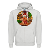 Cute Reindeer Christmas Zipper Hoodie | Teevron