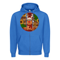 True Royal Cute reindeer Christmas Zipper Hoodie - Jasminsmagicworld