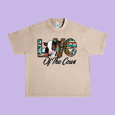 Love Of The Cows Urban Heavy Tee Designed By Cowhidedigitalart