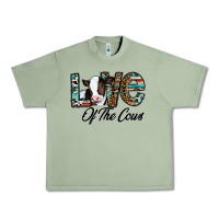 Oil Green love of the cows Urban Heavy Tee - CowhideDigitalArt