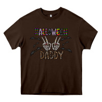 Chocolate Brown halloween daddy Heavy Core Tee - CowhideDigitalArt