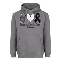 Storm Peace love cure Melanoma Cancer Heavyweight Hoodie - NancyCooperArtShop