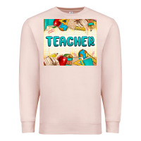 Pale Pink teacher Premium Sweatshirt - MaliasSmallBusiness