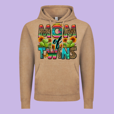 Mom Of Twins Vintage Hoodie Designed By Zillion Design Studio