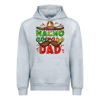 Heather Grey Nacho Average Dad with Mustache Urban Hoodie - texasbilliewilder