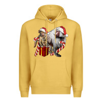 Antique Gold Christmas Baboon Baby And Mama Premium Hoodie - LillyAllenDesigns