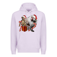 Lilac Christmas Baboon Baby And Mama Premium Hoodie - LillyAllenDesigns