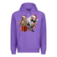 Purple Christmas Baboon Baby And Mama Premium Hoodie - LillyAllenDesigns
