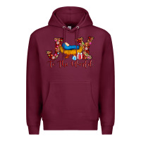 Burgundy joy to the world Premium Hoodie - AdoDesignShop