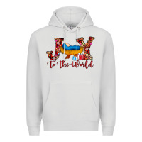Dove Grey joy to the world Premium Hoodie - AdoDesignShop