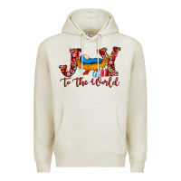 Oatmeal Heather joy to the world Premium Hoodie - AdoDesignShop