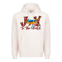 Pale Pink joy to the world Premium Hoodie - AdoDesignShop