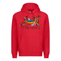 Red joy to the world Premium Hoodie - AdoDesignShop