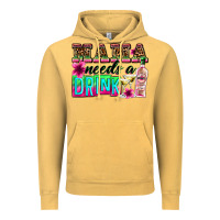Vintage Mustard mama needs a drink Vintage Hoodie - Zillion Design Studio