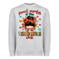 Heather Grey proud member of the tired moms club Heavyweight Sweatshirt - Zillion Design Studio