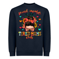 Navy proud member of the tired moms club Heavyweight Sweatshirt - Zillion Design Studio
