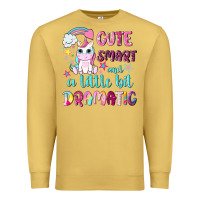 Antique Gold cute smart and a little bit dramatic with unicorn Premium Sweatshirt - NancyCooperArtShop