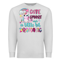 Dove Grey cute smart and a little bit dramatic with unicorn Premium Sweatshirt - NancyCooperArtShop