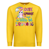 Lemon cute smart and a little bit dramatic with unicorn Premium Sweatshirt - NancyCooperArtShop