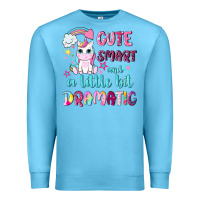 Ocean Blue cute smart and a little bit dramatic with unicorn Premium Sweatshirt - NancyCooperArtShop