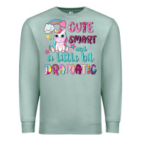 Seafoam cute smart and a little bit dramatic with unicorn Premium Sweatshirt - NancyCooperArtShop