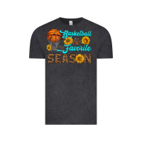 Vintage Black basketball is my favorite season Vintage Tee - HRA Design Shop