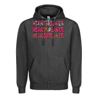 Charcoal Heather heartbreaker with leopard and cowhide Zipper Hoodie - NancyCooperArtShop