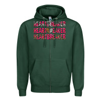 Sports Green heartbreaker with leopard and cowhide Zipper Hoodie - NancyCooperArtShop
