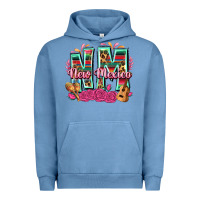 Pigment Pebble Blue New Mexico Urban Hoodie - texasbilliewilder