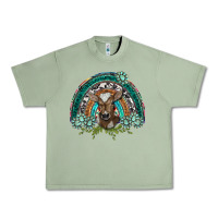 Oil Green turquoise gemstones brown baby cow  rainbow Urban Heavy Tee - BarkalooDesign