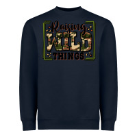 Navy raising wild things Heavyweight Sweatshirt - Zillion Design Studio