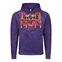 Cloud Purple football mom with leopard Vintage Hoodie - Zillion Design Studio