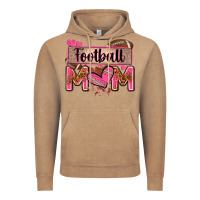 Vintage Coffee football mom with leopard Vintage Hoodie - Zillion Design Studio