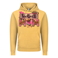 Vintage Mustard football mom with leopard Vintage Hoodie - Zillion Design Studio
