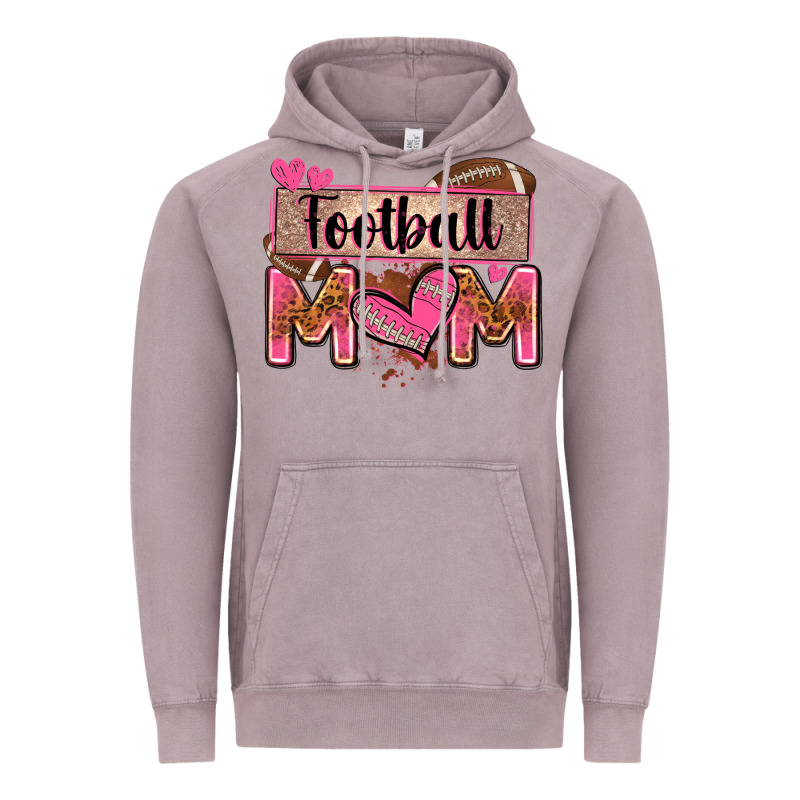 Football Mom With Leopard Vintage Hoodie by Zillion Design Studio | Teevron
