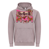 Vintage Zinc football mom with leopard Vintage Hoodie - Zillion Design Studio