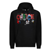 Black Office Squad Christmas Premium Hoodie - LillyAllenDesigns