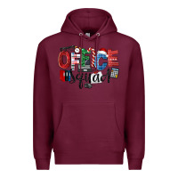 Burgundy Office Squad Christmas Premium Hoodie - LillyAllenDesigns