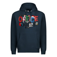 Navy Office Squad Christmas Premium Hoodie - LillyAllenDesigns